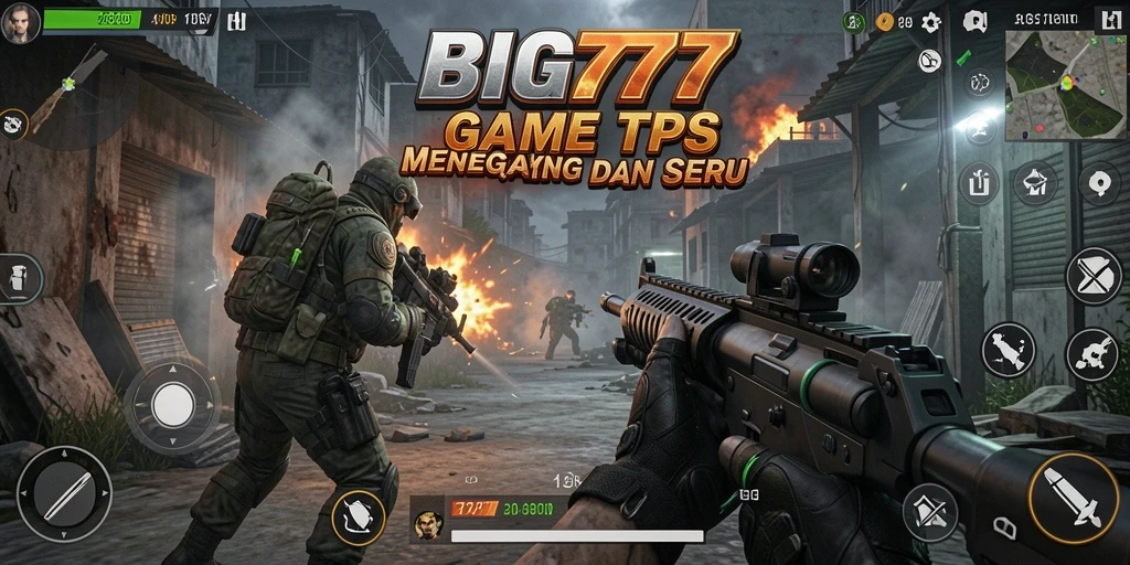 Screenshot menunjukkan momen intens dalam pertempuran TPS.
