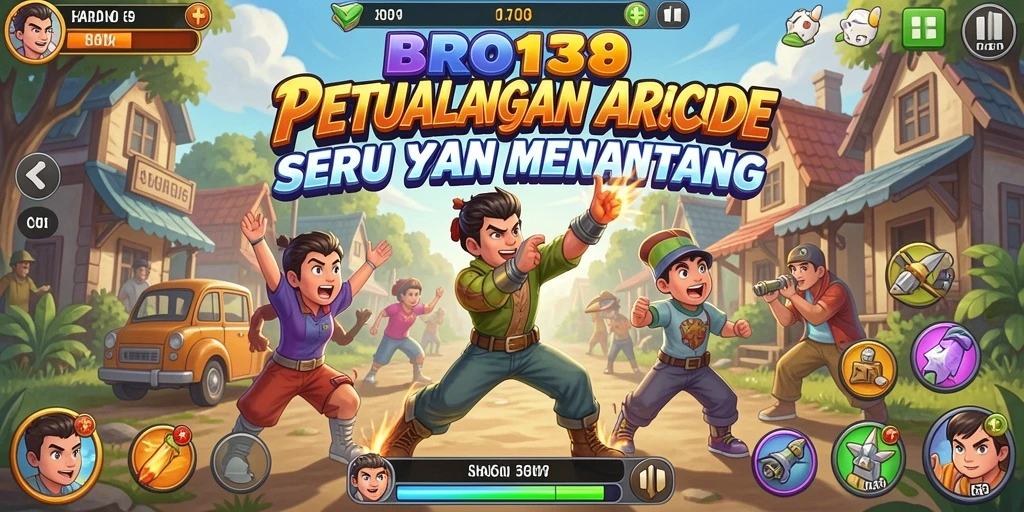 Screenshot gameplay BRO138 yang menunjukkan aksi arcade yang intens.