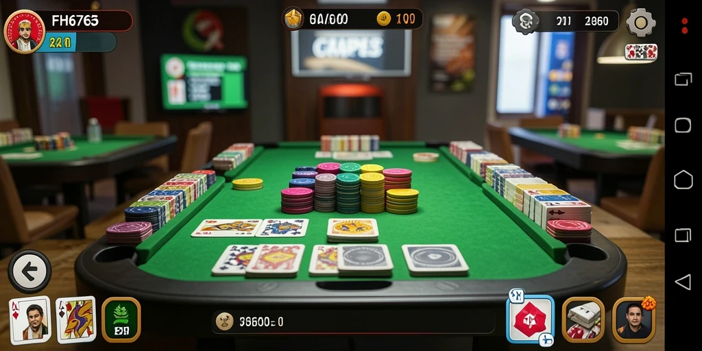 Screenshot FH6767 menampilkan gameplay Gaple yang mengasyikkan.