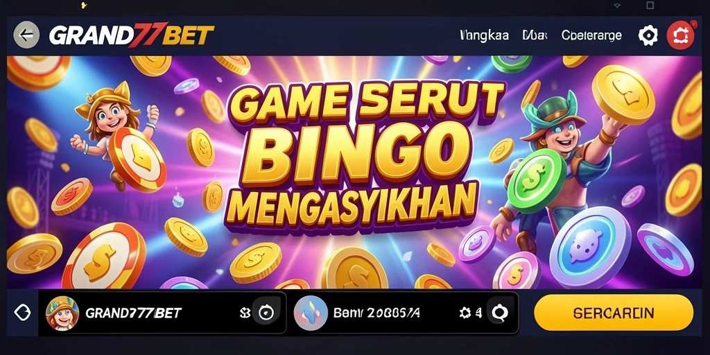 Tampilan gameplay menarik dari GRAND77BET dalam permainan Bingo.