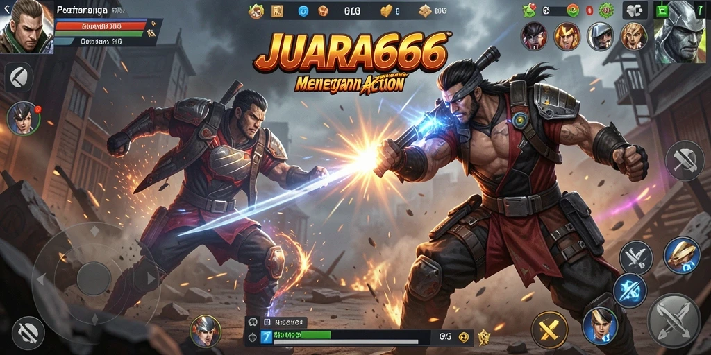 Tampilan menakjubkan dari aksi gameplay di JUARA666.