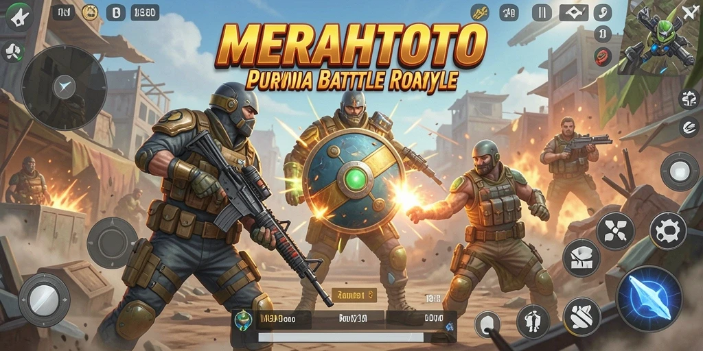 Tangkapan layar dari gameplay MERAHTOTO yang menampilkan aksi pertempuran yang mendebarkan.