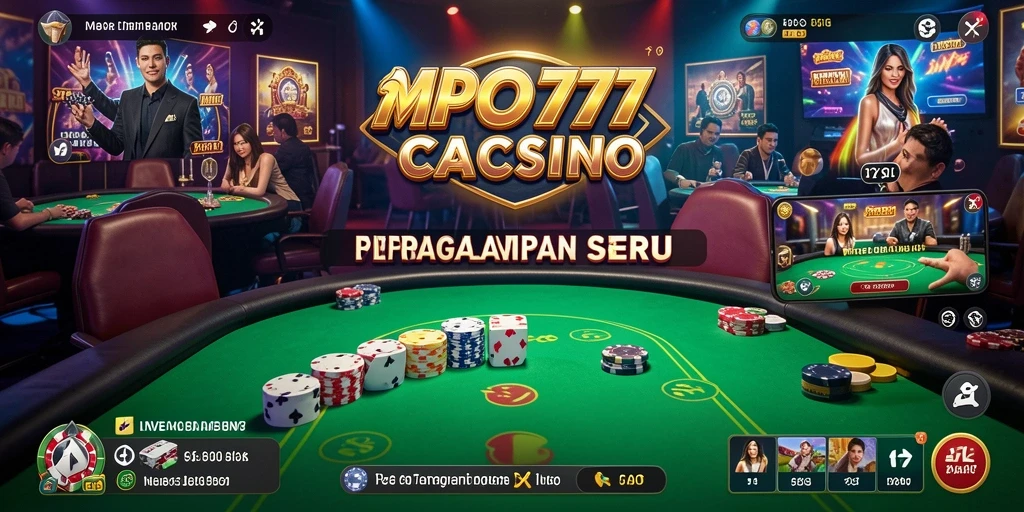 Tampilan gameplay Live Casino MPO777 yang menarik dan interaktif.