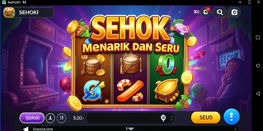 Screenshot gameplay SEHOKI menampilkan putaran slot yang mendebarkan.