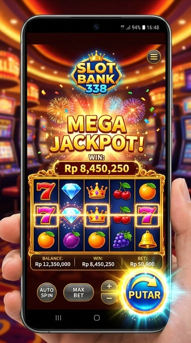 Tampilan utama aplikasi bank338 dengan pilihan menu yang jelas.